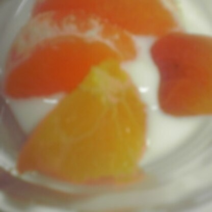 リピです♪今日はオレンジ、みかん、アプリコットで・・。みんな同じような色になってしまいました～♪デザートに美味しくいただきました♪